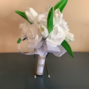Tulip and rose bridal bouquet…you pick colors